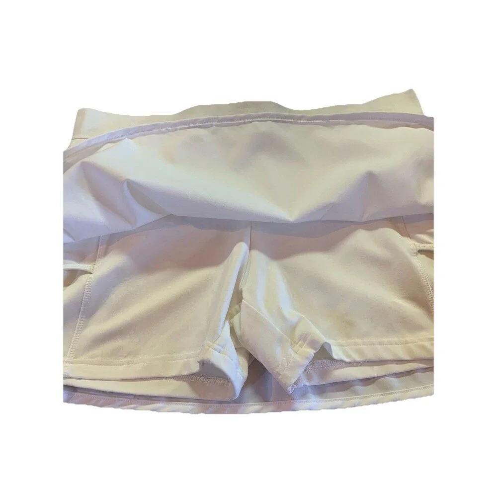 Adidas Tennis Skirt Skort Pickleball White Sz Large Climalite Athletic